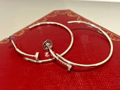 Cartier Juste un Clou earrings, 18k White gold, Tip Diamonds, Large Model