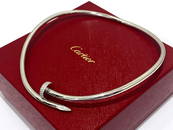 Cartier Juste un Clou necklace, large model, Diamonds, 18k white gold