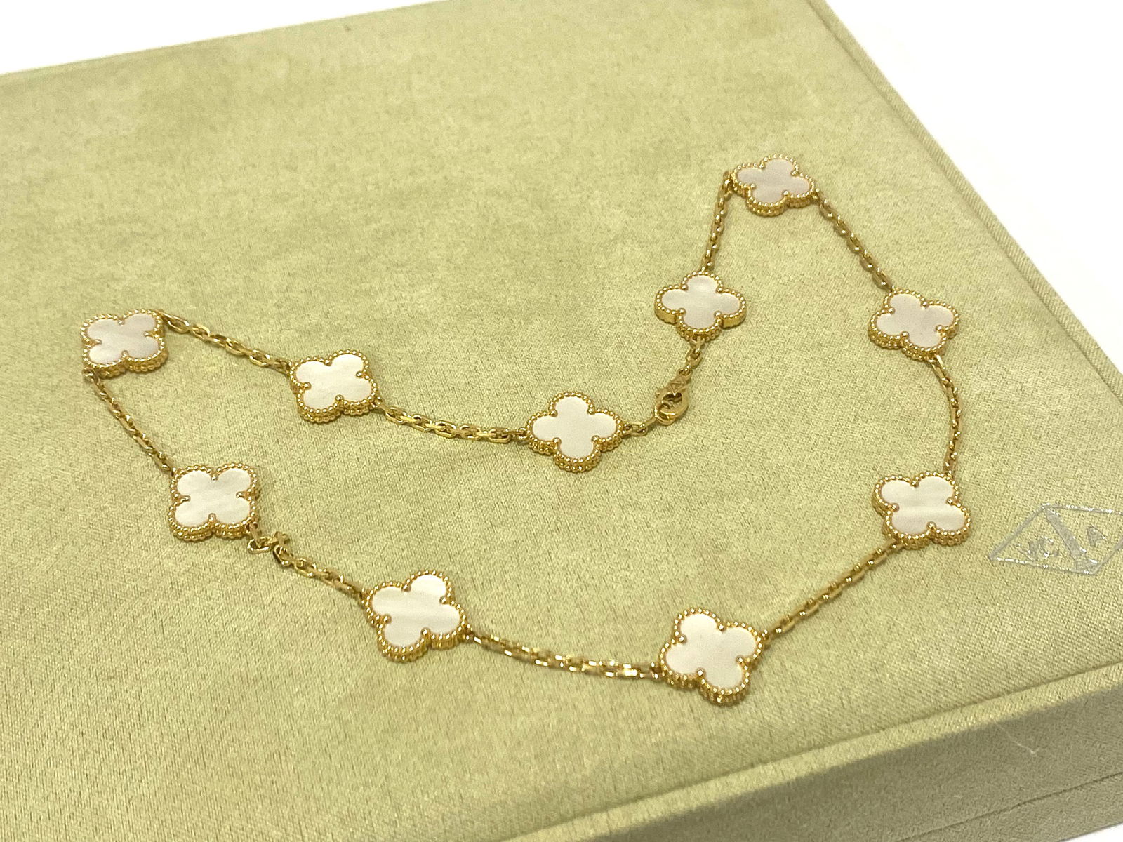 Van Cleef & Arpels Vintage Alhambra Necklace 10 Motifs 18K Yellow Gold & Mother-of-Pearl (1 of 5)