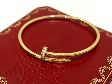 Cartier Juste un Clou bracelet, Diamond, Small model, 18k Yellow gold, Size 16
