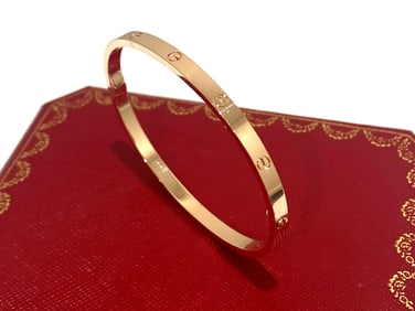 Cartier Love Bracelet 18K Rose Gold Small Model Size 18