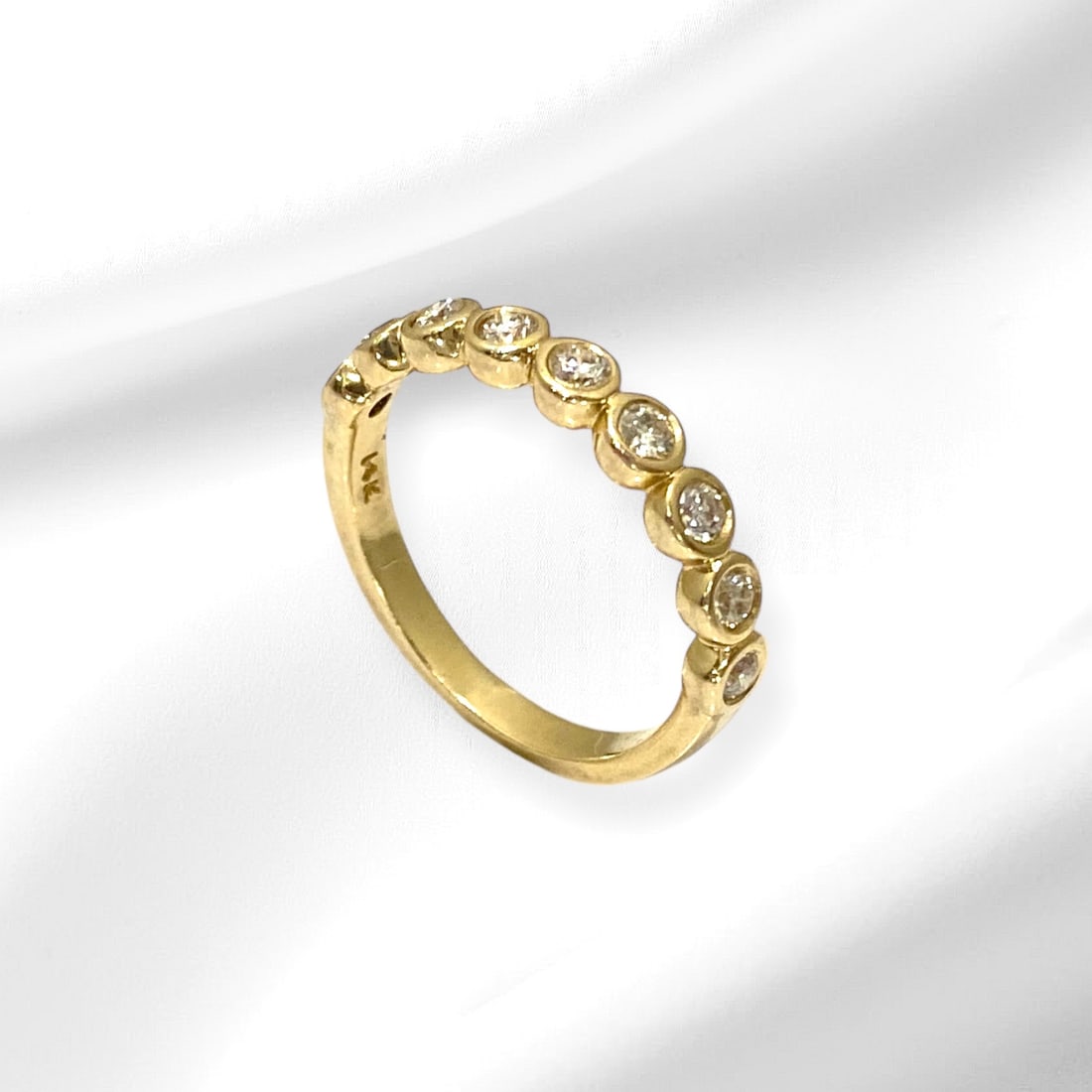 EEFY Bezel set Diamond Eternity Band Ring in 14k Yellow Gold (1 of 6)