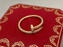 Cartier Yellow Gold Diamond Pave Juste Un Clou Nail Ring Size 56