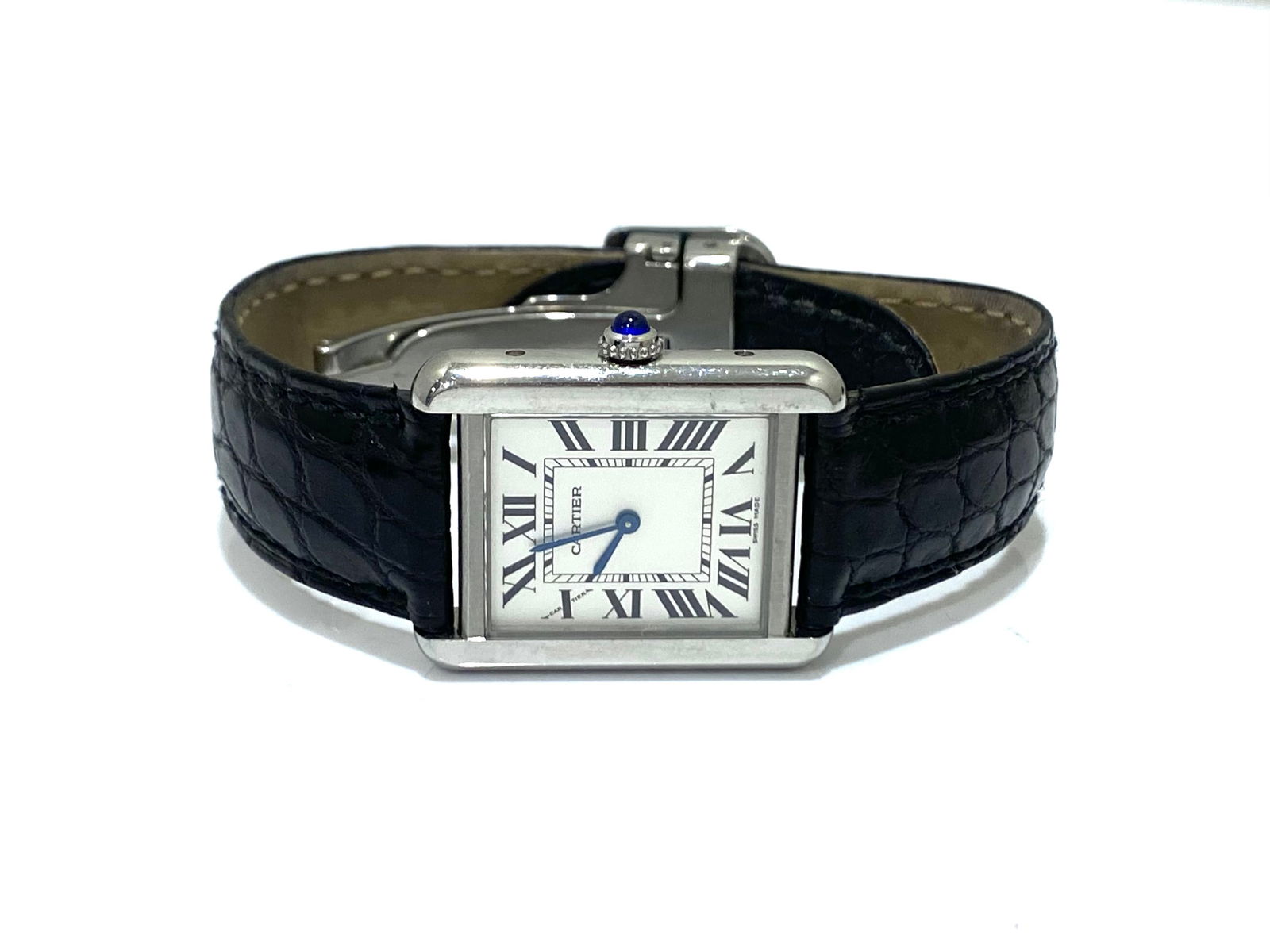 Cartier Tank Solo Reference 2716 Quartz on a genuine Cartier leather strap (1 of 6)