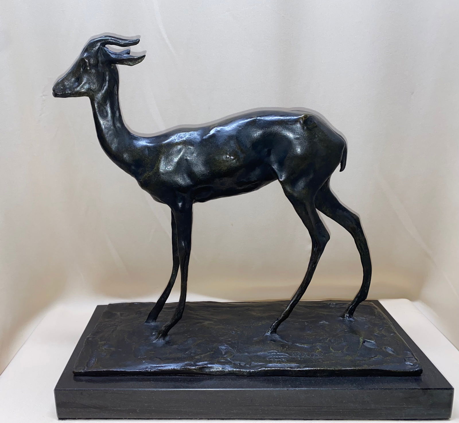 ITALIAN BRONZE SCULPTURE REMBRANT BUGATTI DEER (1 of 5)