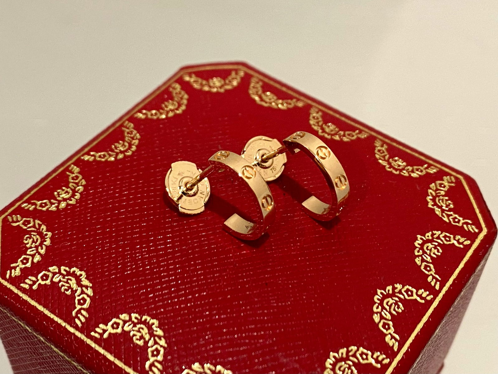 Cartier Love Earrings Rose gold 750/1000: Condition: Like New Brand: Cartier Material: 18K Rose Gold Gemstone: No GemstoneComes with an original box or pouch. Retail Price: $4,230