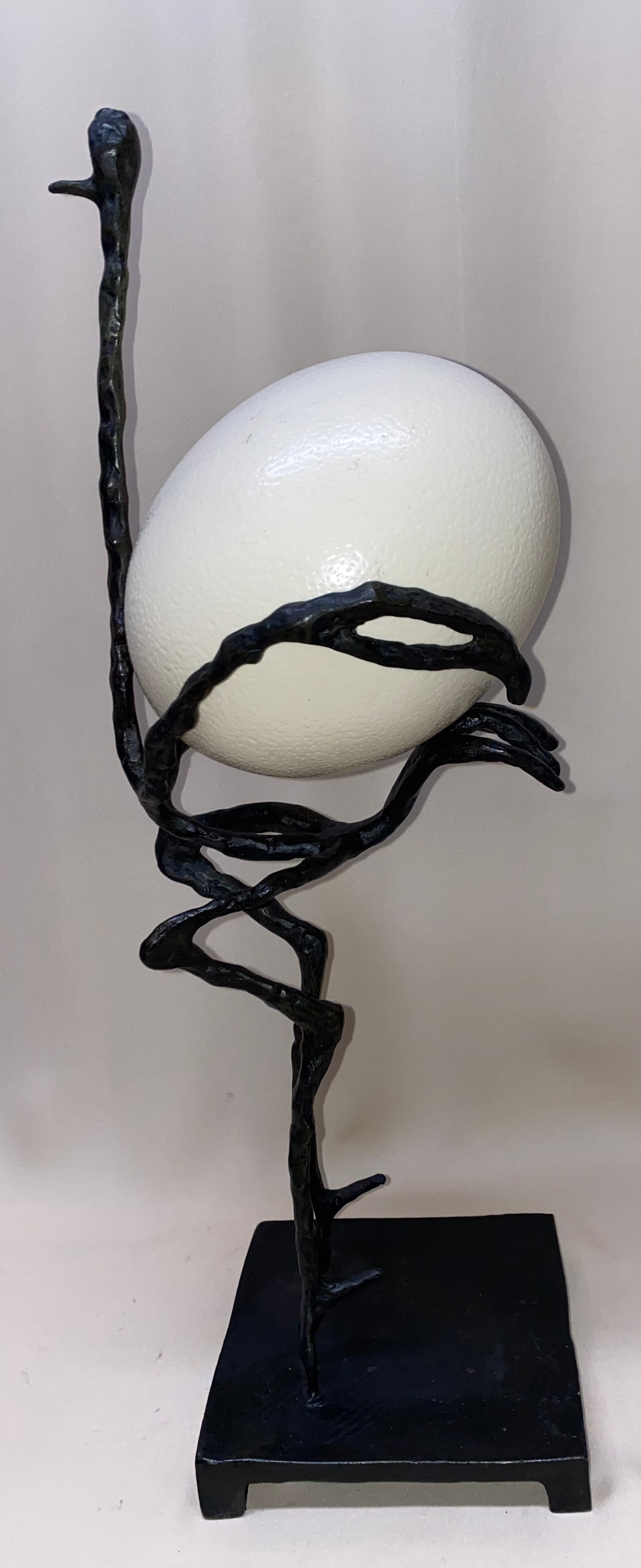 LARGE SWISS BRONZE SCULPTURE DIEGO GIACOMETTI OSTRICH (1 of 4)