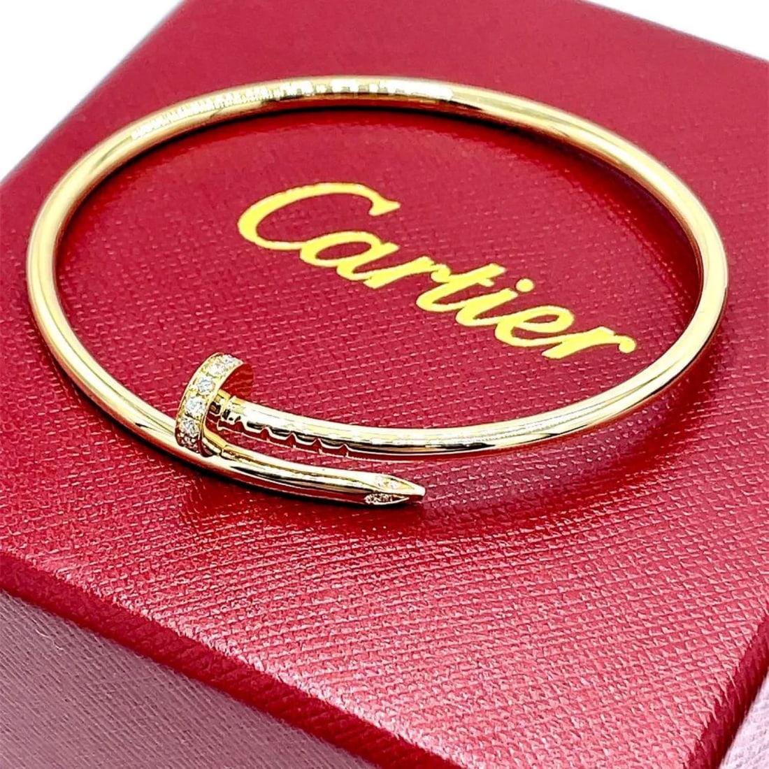 Cartier 18k Yellow Gold Juste un Clou Diamond Bracelet Size 17 (1 of 5)