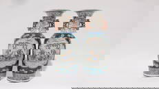 A Chinese pair famille rose porcelain vases