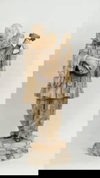 An Art deco figural two various carved alabaster sculpture by Gustave VAN VAERENBERGH (1873-1927)