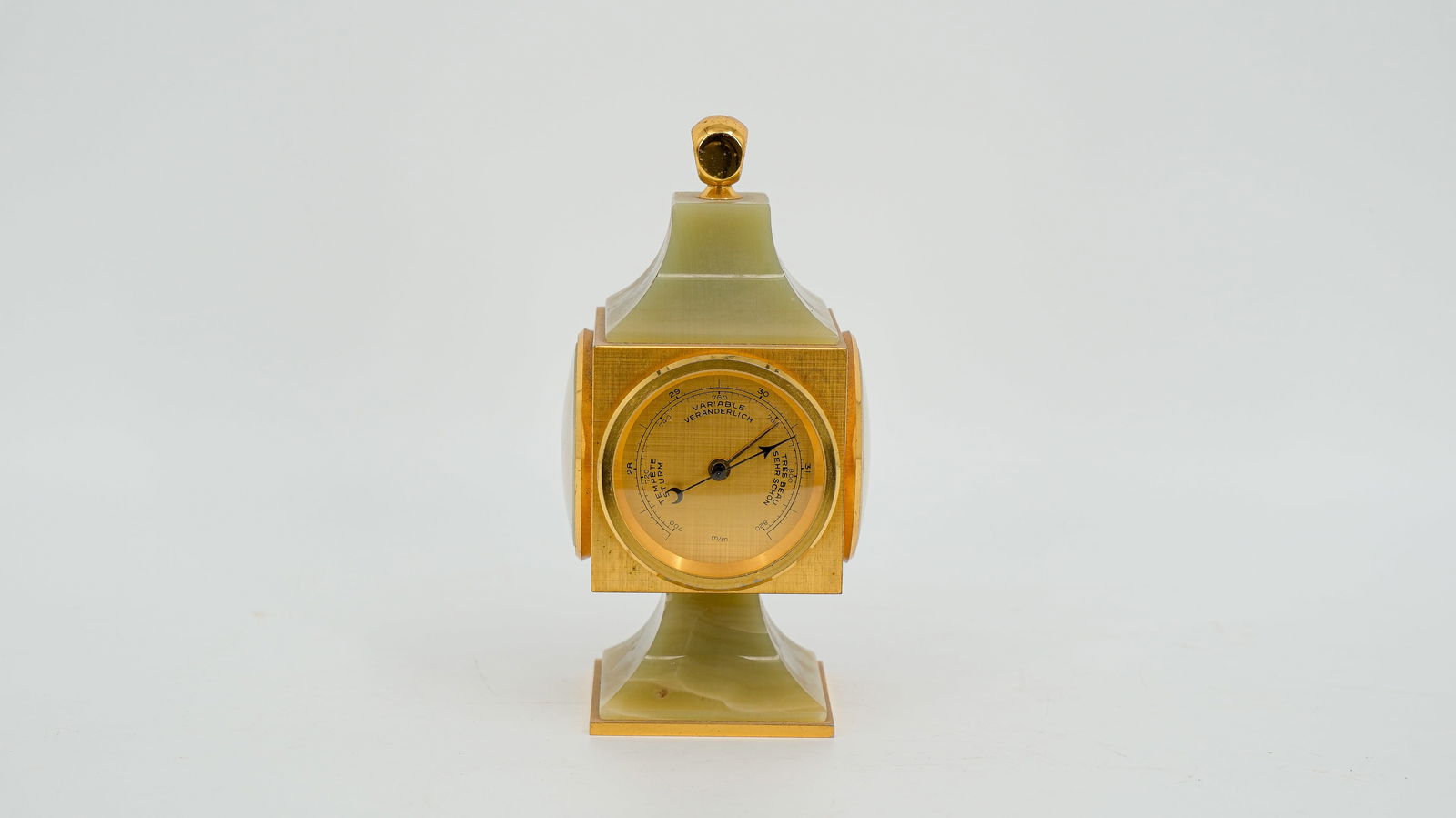 A vintage Onyx weather station clock by BUCHERER 8 Swiss IMHOF. Circa 1960's (1 of 10)