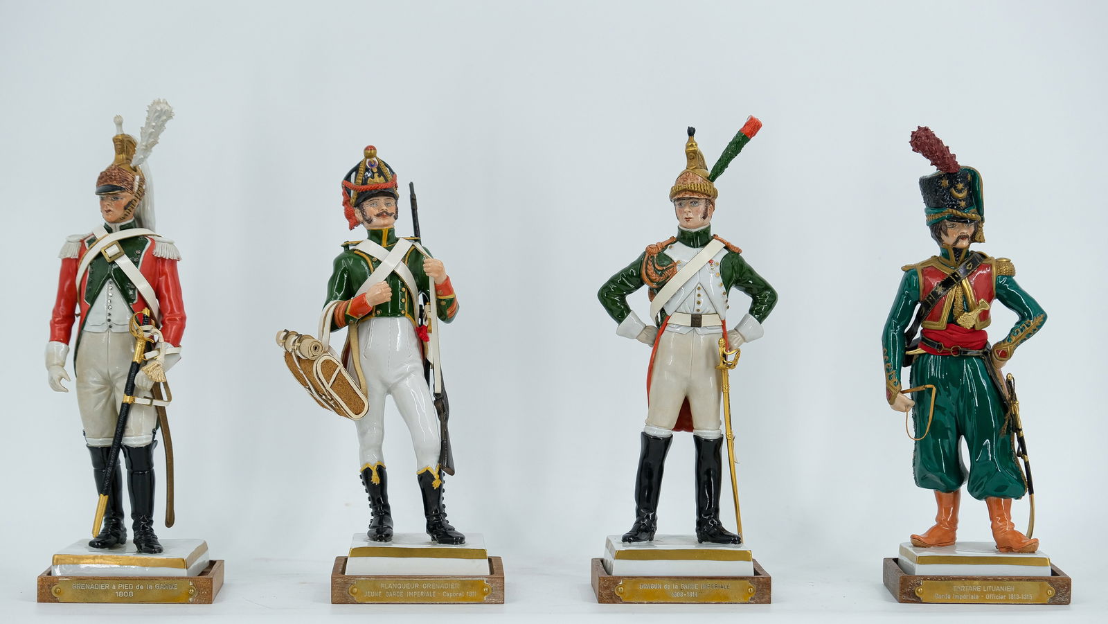 A collection of four glazed porcelain Napoleonic army figurines by Adrien VAN GERDINGE (1921 - 2006) (1 of 9)
