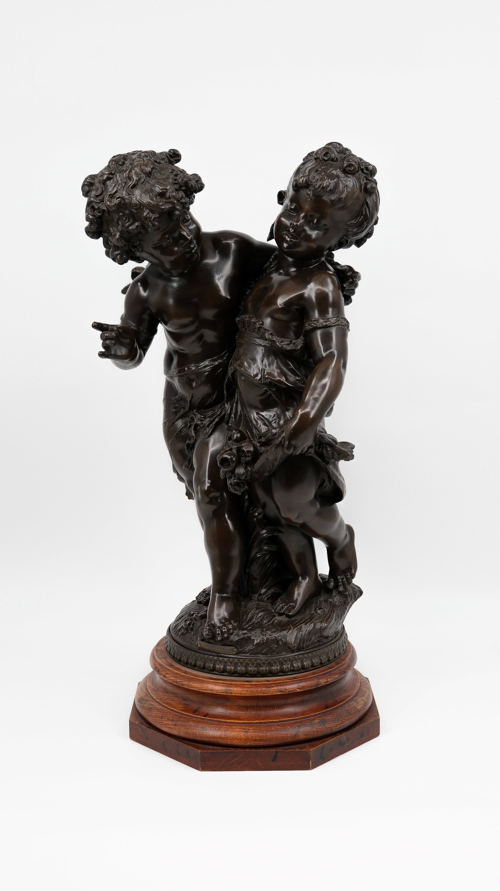 Louis MOREAU (1855 1919) - A French patinated spelter sculpture group (1 of 11)