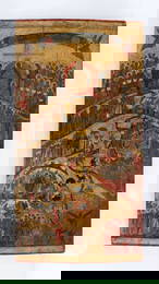 An important and imposing antique Russian tempera on wood icon of the Last Judgement