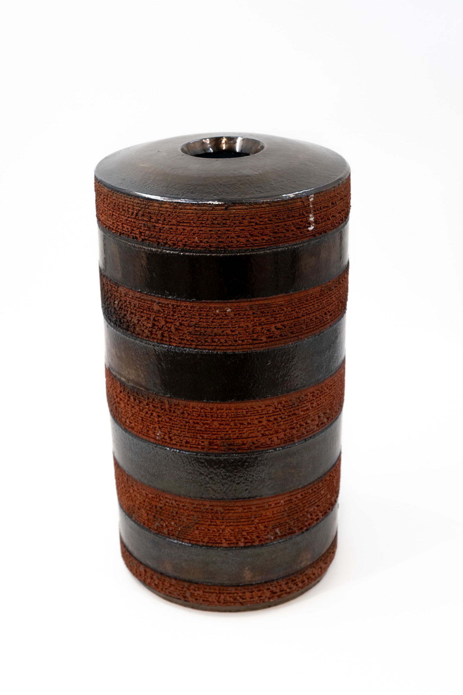 A vintage striped Amphora ceramic vase (1 of 10)