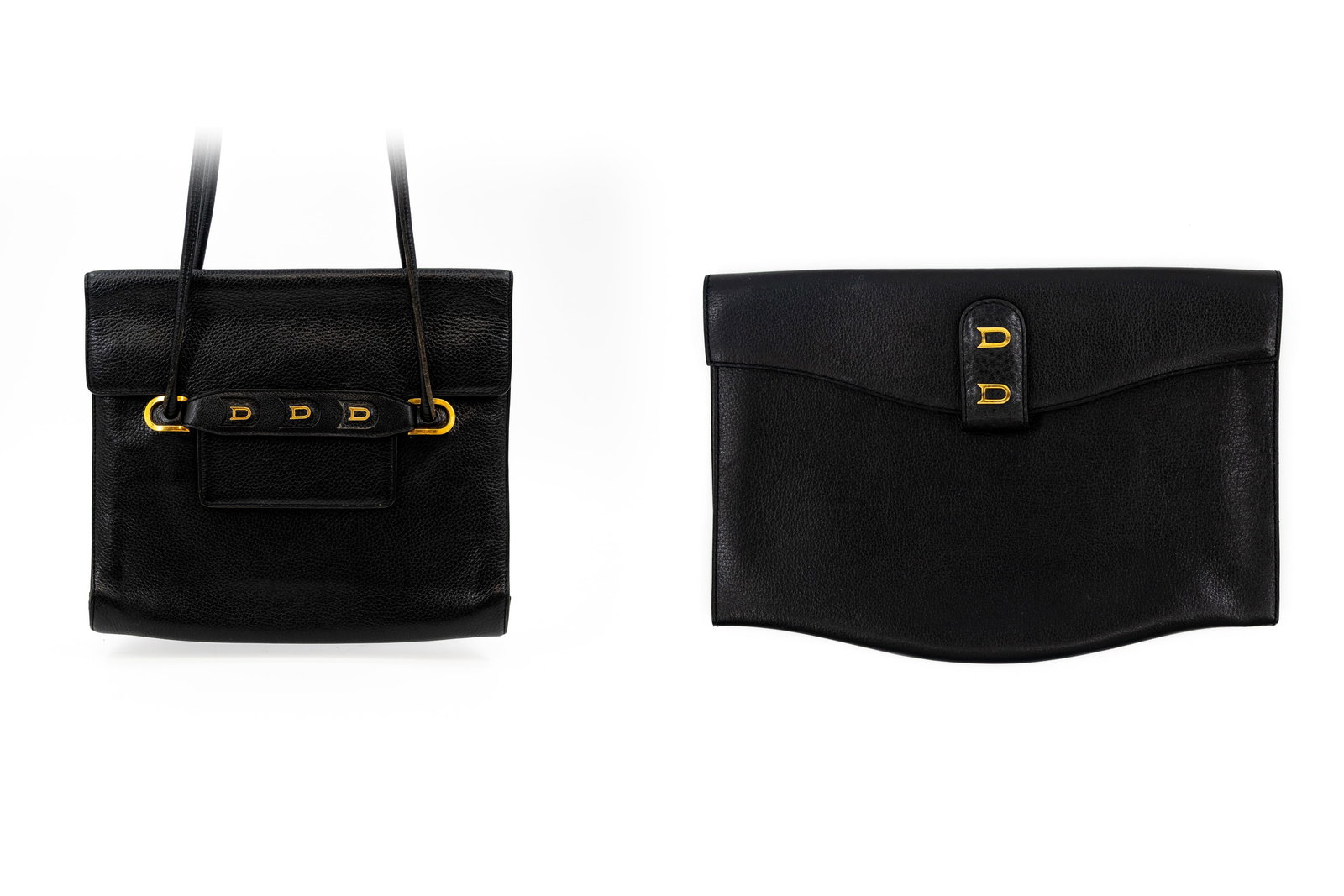 Two Delvaux handbags in black leather (1 of 14)