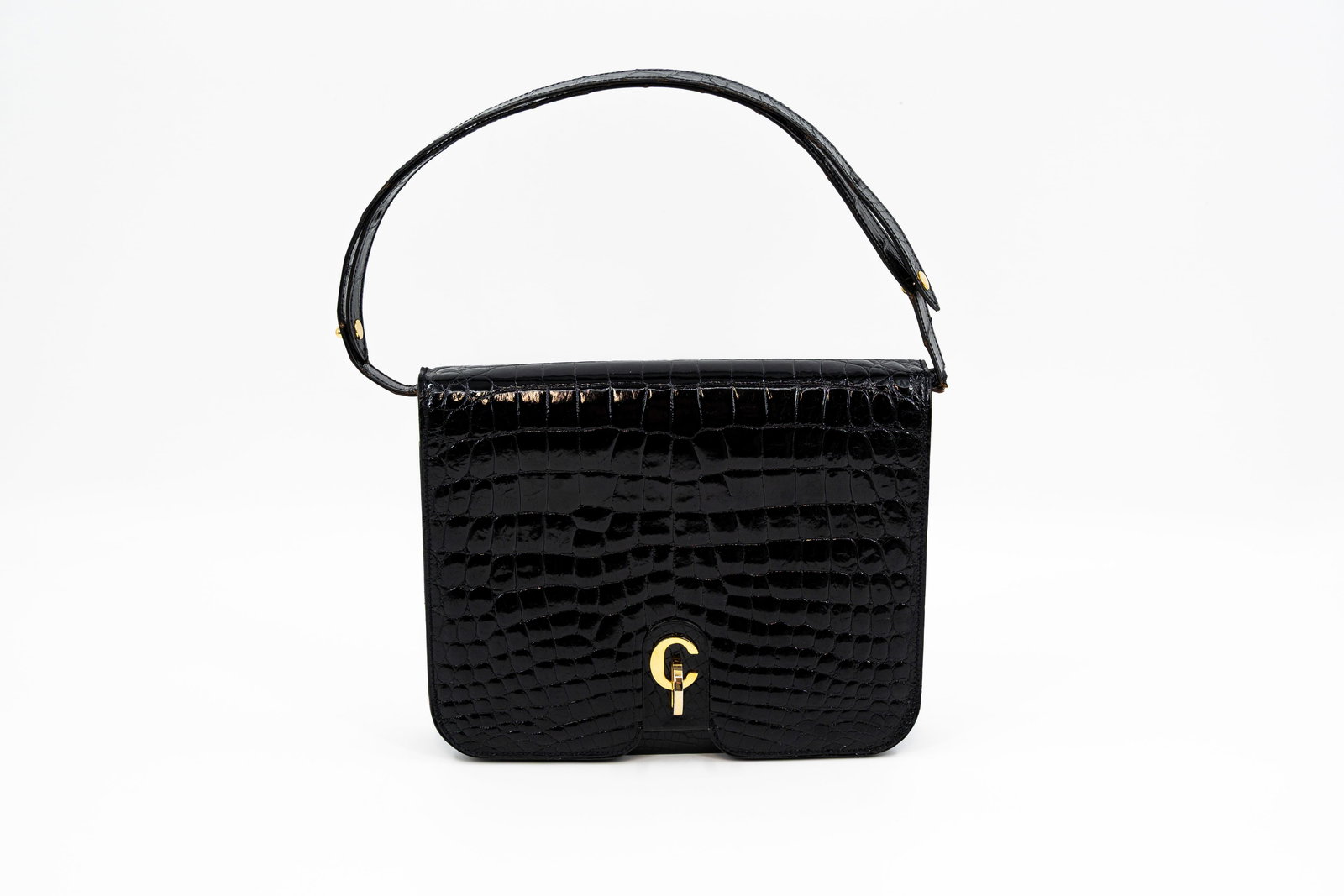 A vintage Christian Dior handbag in black crocodile leather (1 of 10)