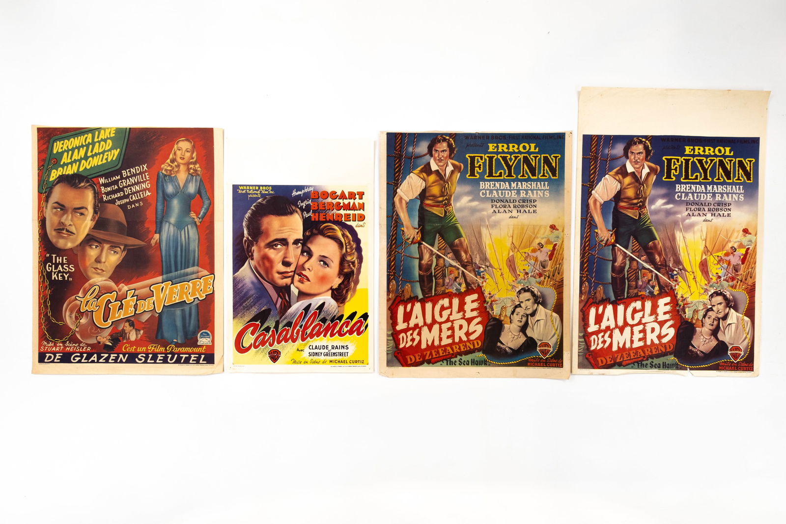 A composed lot of 4 original Belgian vintage movie theater posters (1 of 2)