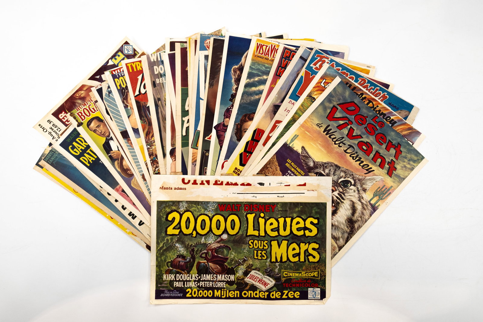 A lot of 46 original Belgian vintage movie theater posters, mostly American productions (1 of 8)