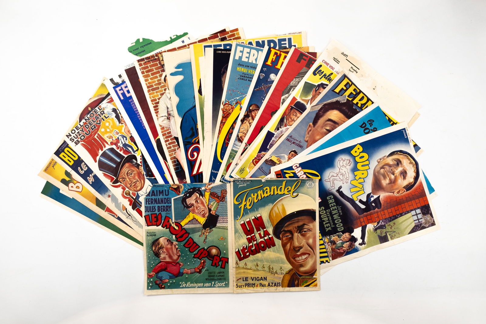 A composed lot of 23 original Belgian vintage movie theater posters, mostly comedies starring (1 of 6)