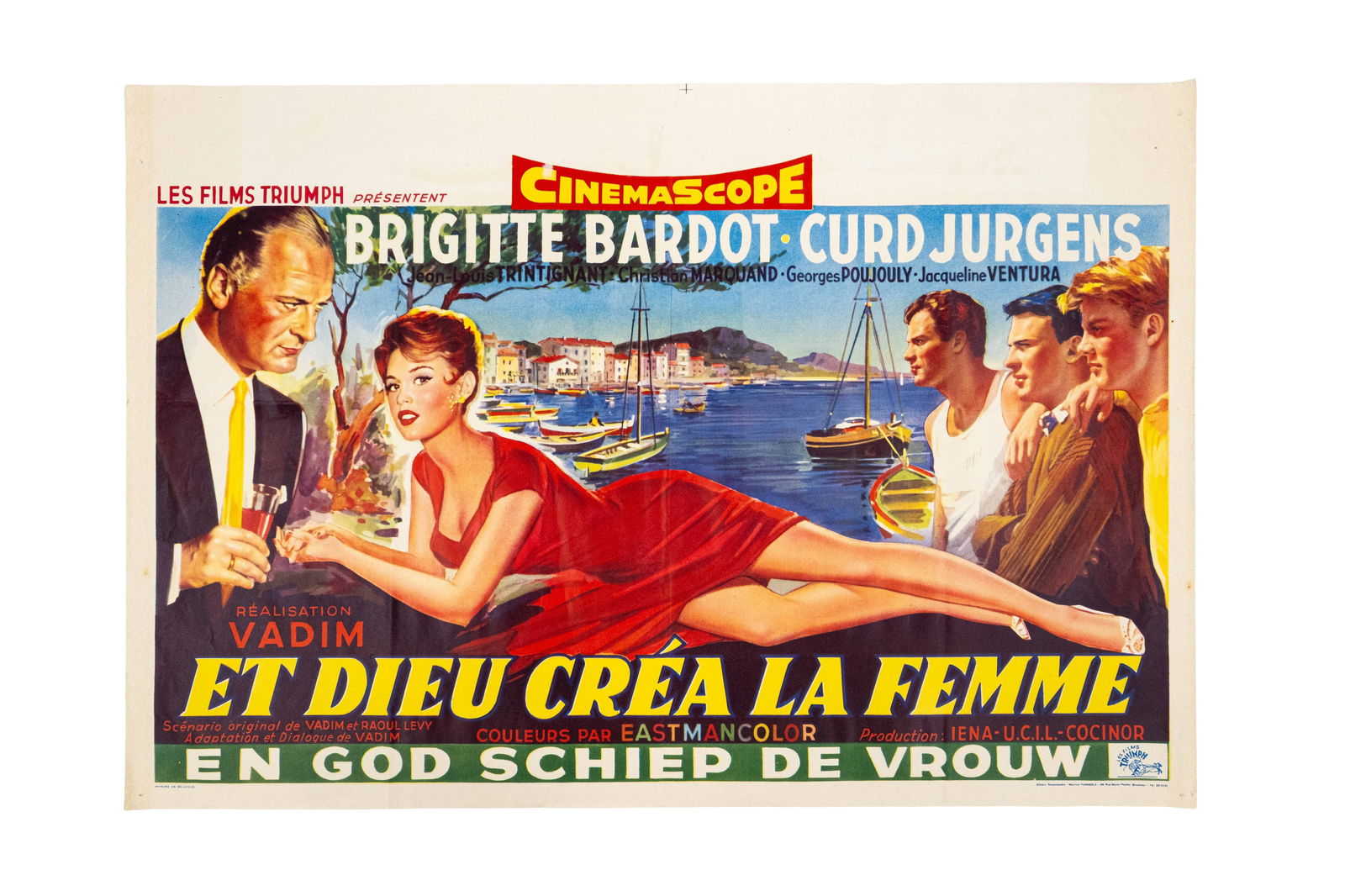 An original Belgian vintage movie theater poster for "Et Dieu créa la Femme" (1 of 6)
