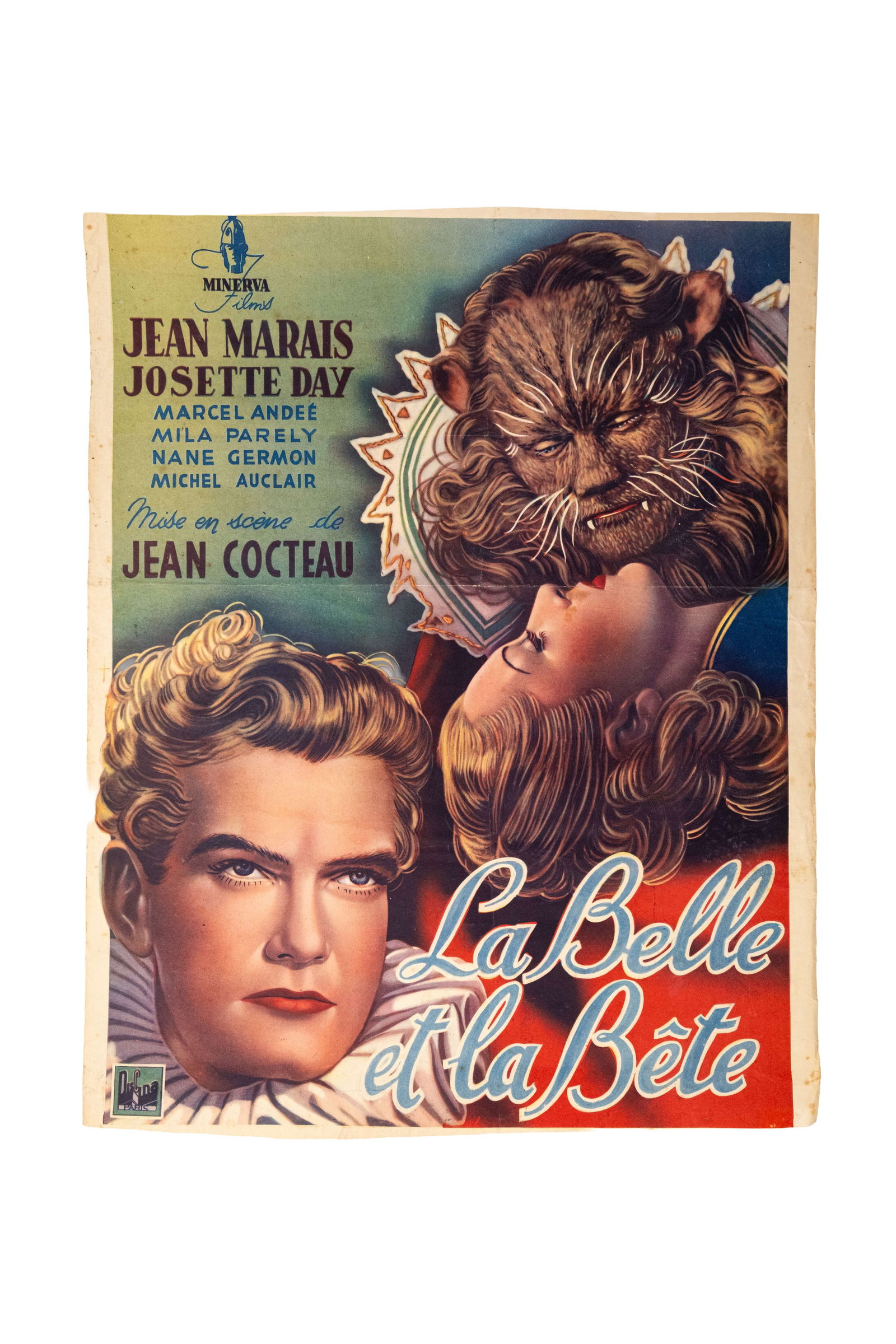 An original Belgian vintage movied theater poster for "La Belle et la Bête" (1 of 4)