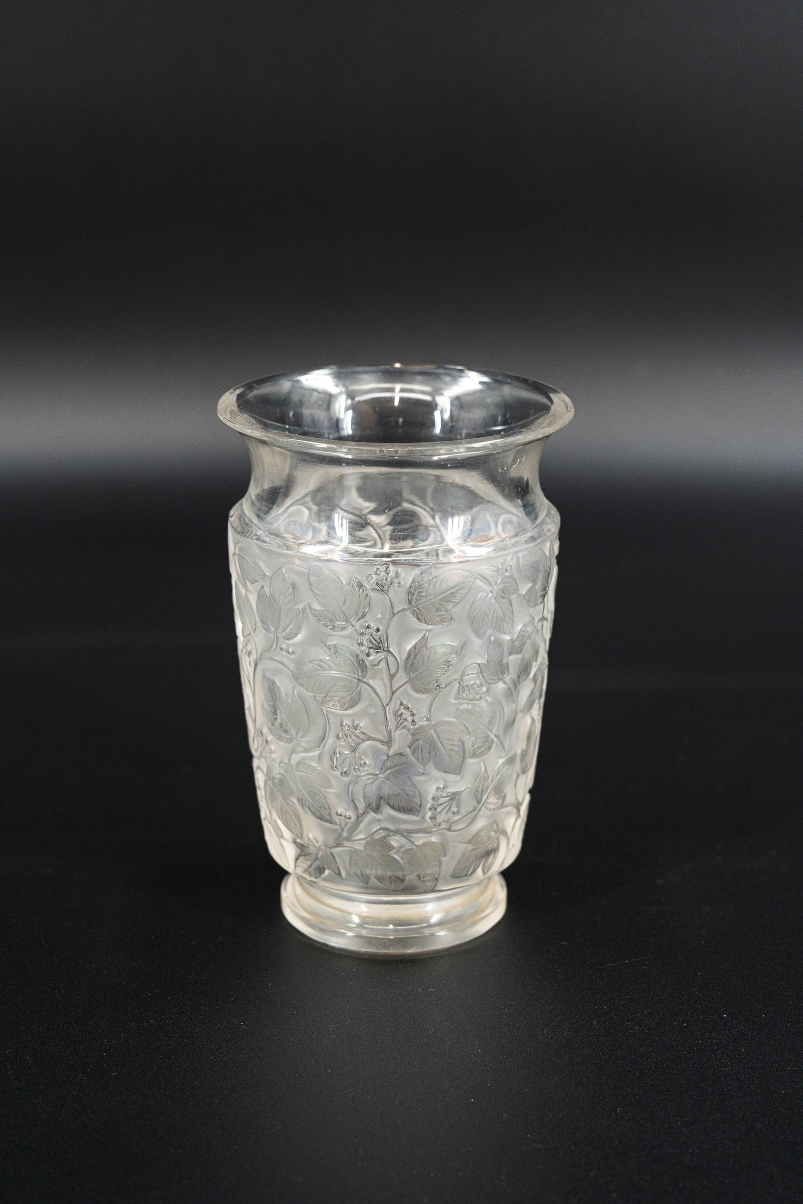 A French Lalique 'Deauville' clear and frosted glass vase (1 of 8)