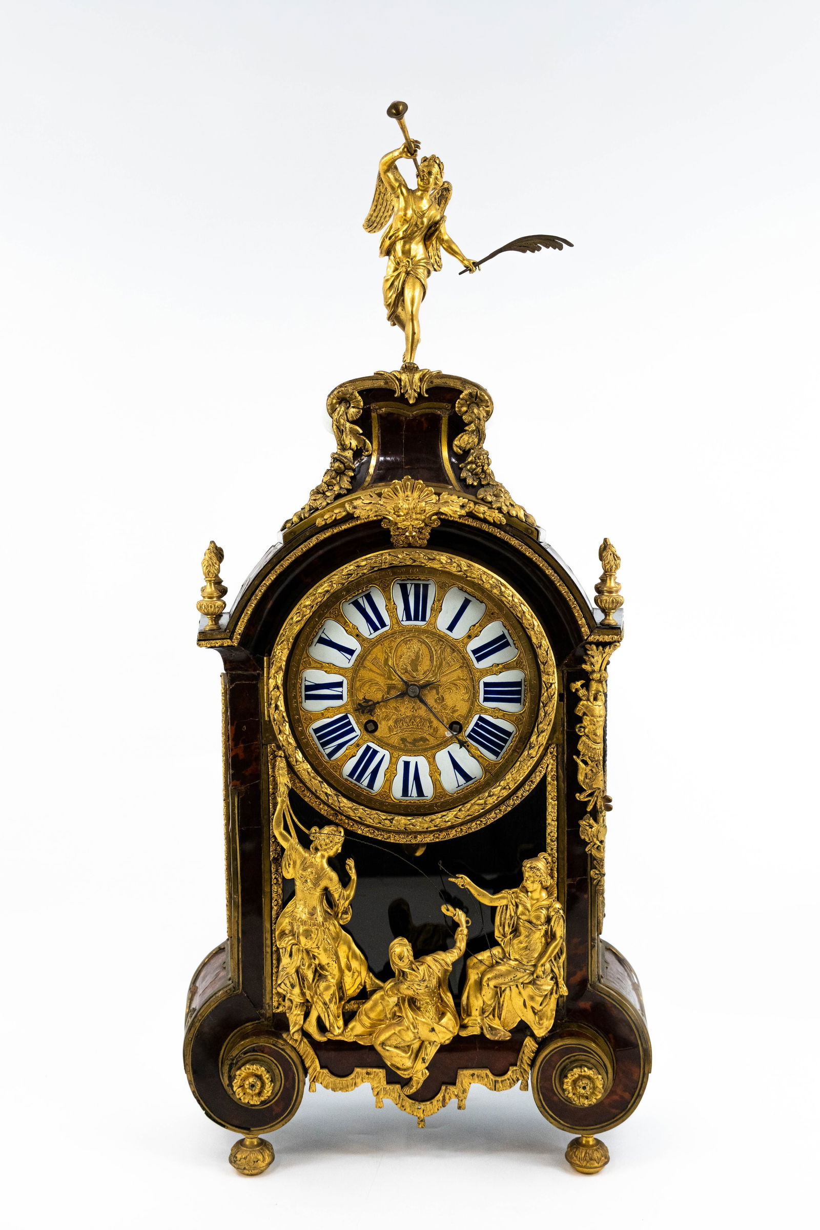 A large antique French gilt bronze mounted cartel clock on matching console (1 of 20)