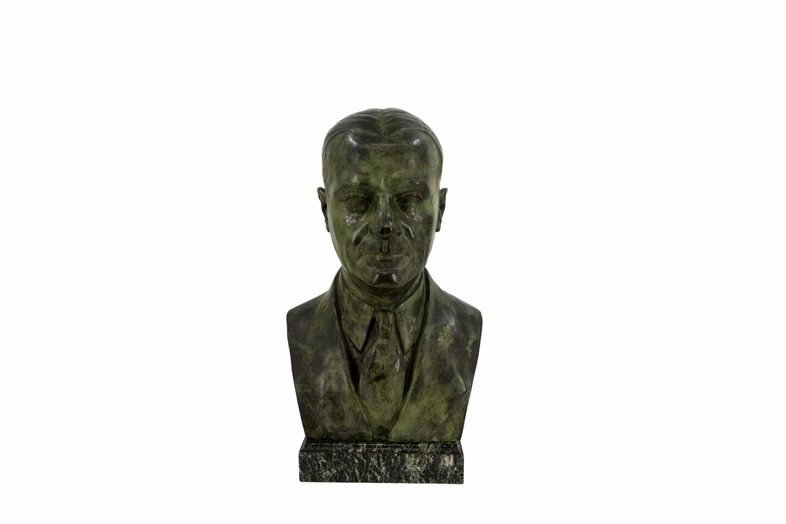 Stella LAURENT (1915-1983) An antique green patinated bronze bust sculpture (1 of 9)