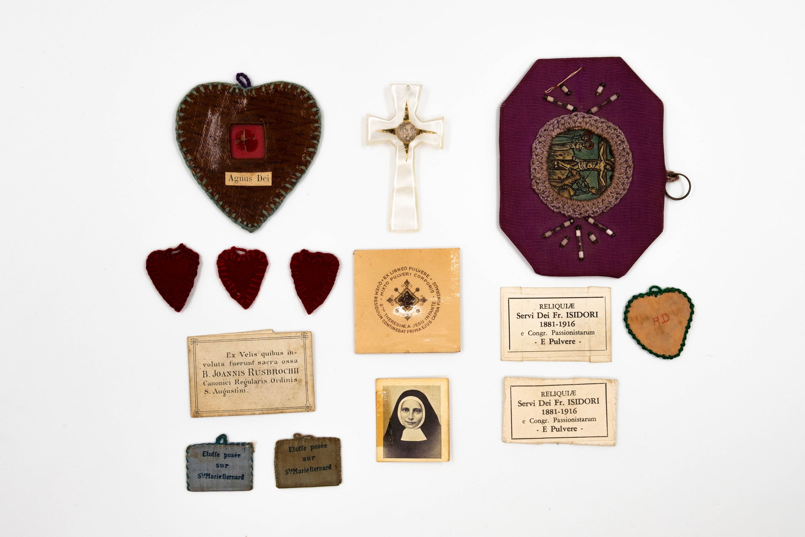 A lot of various small relics and other religious items, together with various documents (1 of 15)