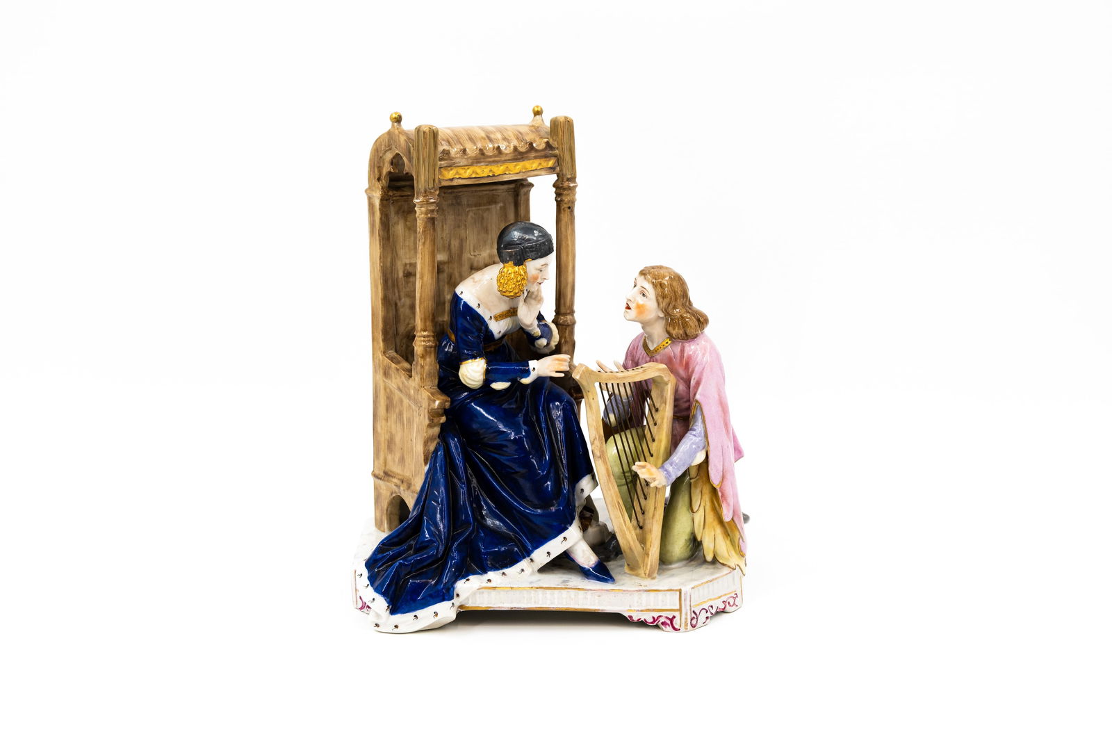 A charming and antique French figural porcelain group (1 of 7)