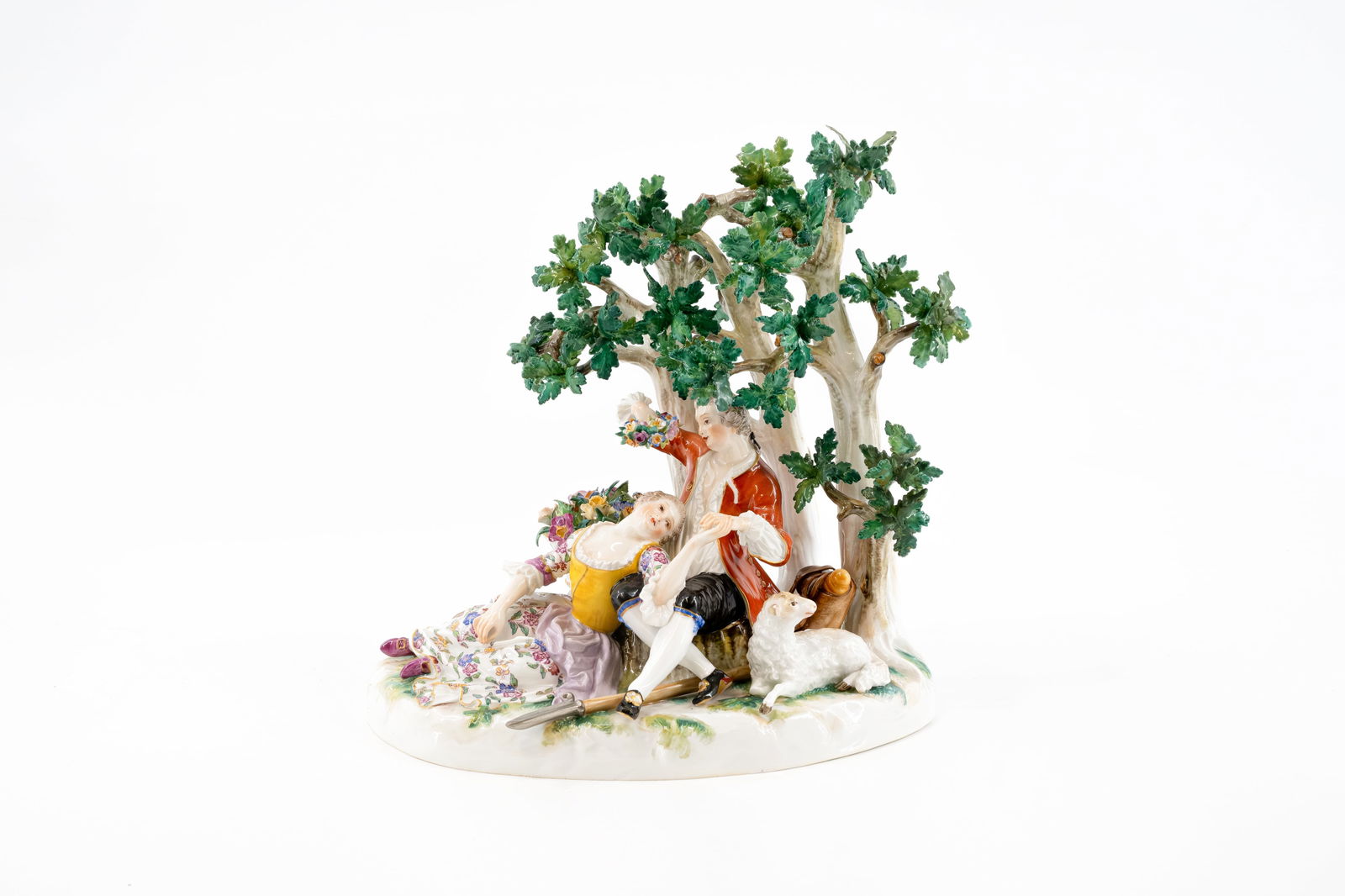 A German Meissen finely decorated porcelain figural romance group (1 of 14)