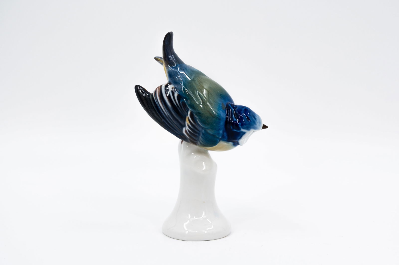 A German Meissen finely decorated porcelain figurines of a swan and bird - 3