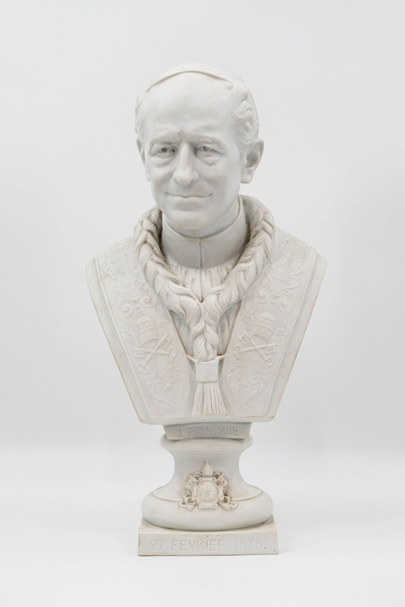 Paul DUBOY (1830-1887) A French antique bisquit bust of Leon XIII (1 of 10)