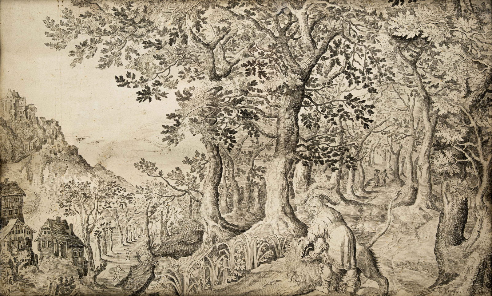 Joos II DE MOMPER (1564-1635) Probably by. An antique pencil drawing on paper (1 of 8)