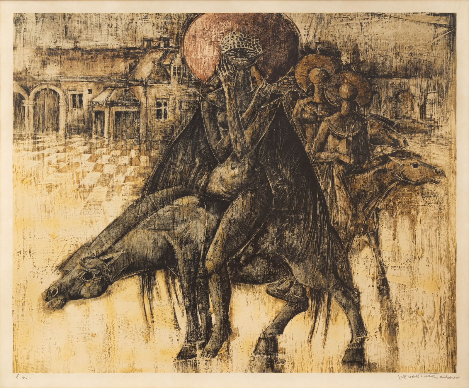 Jef VAN TUERENHOUT (1926-2006) A Belgian lithograph on paper (1 of 9)