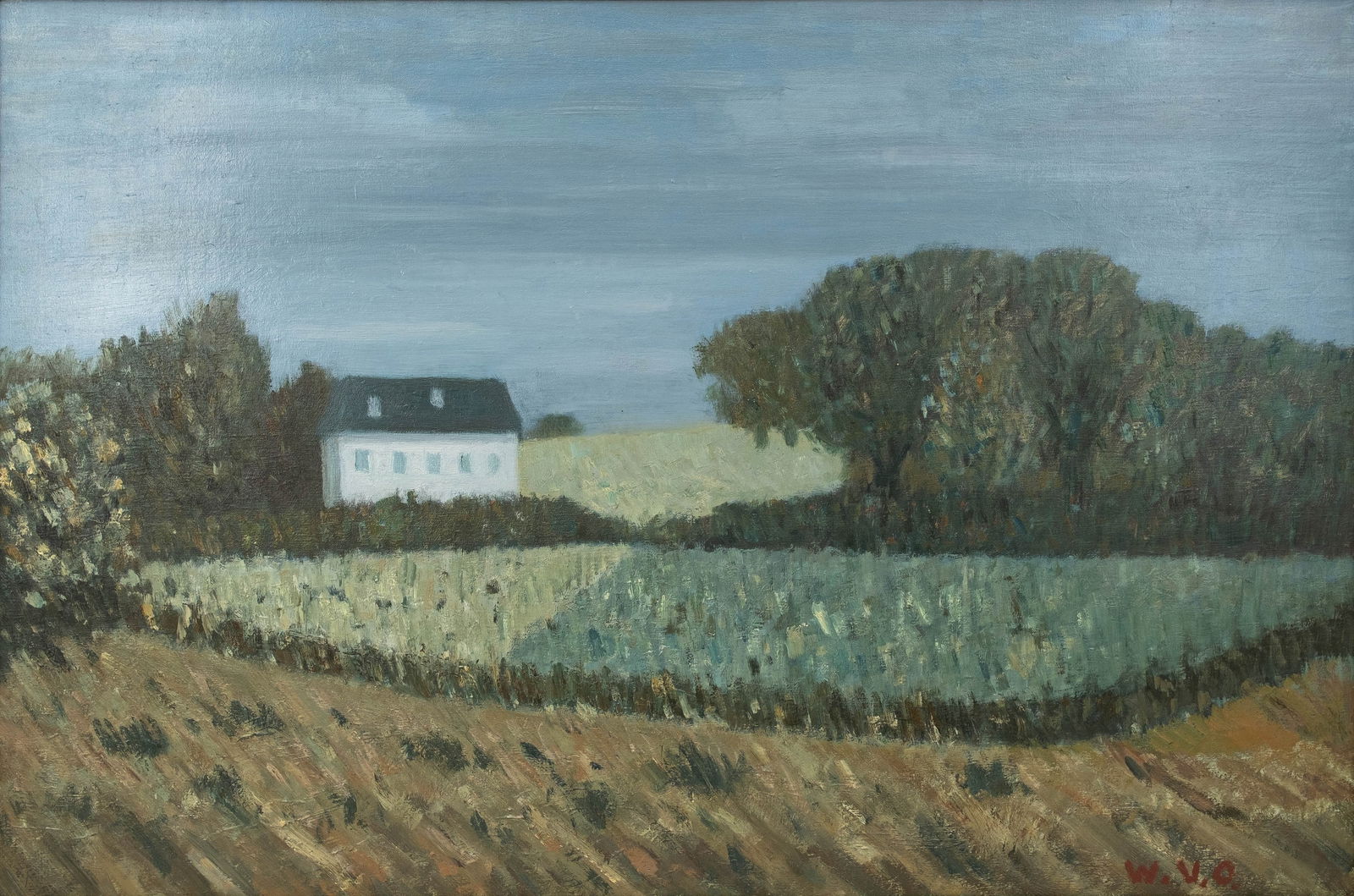 War VAN ASTEN (1888-1958) " Het kasteel ", a Belgian oil on canvas painting (1 of 7)