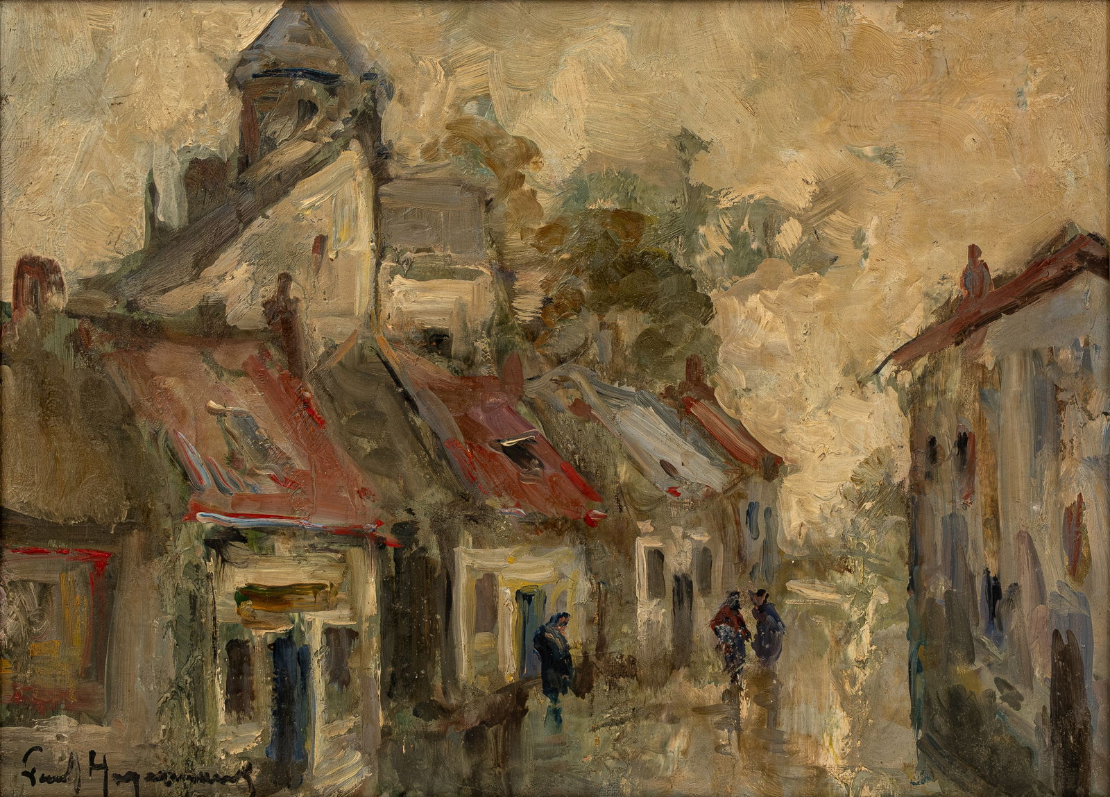 Paul HAGEMANS (1884-1959) An oil on board painting (1 of 7)