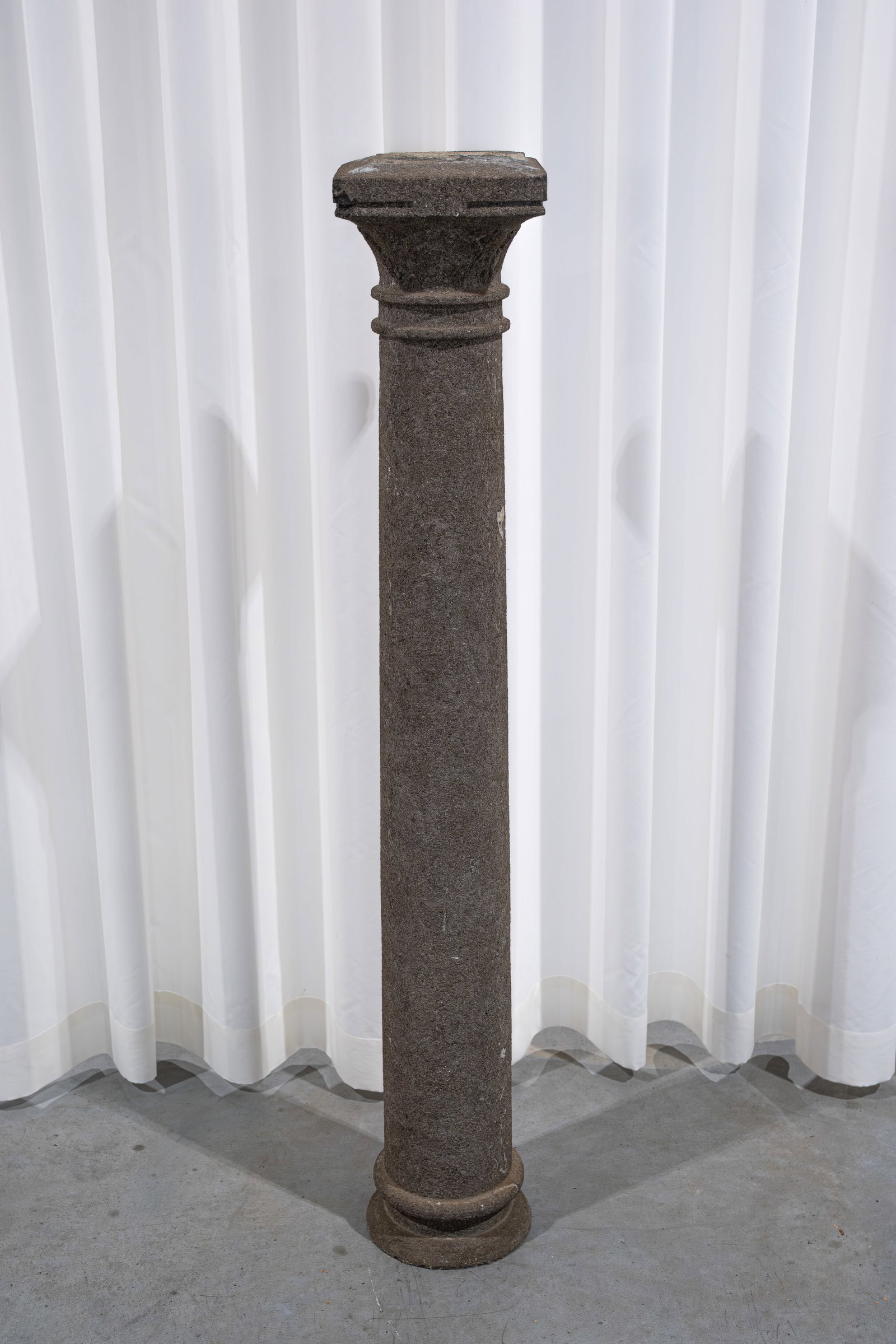 An antique decorative Gothic style chiseled stone column (1 of 5)