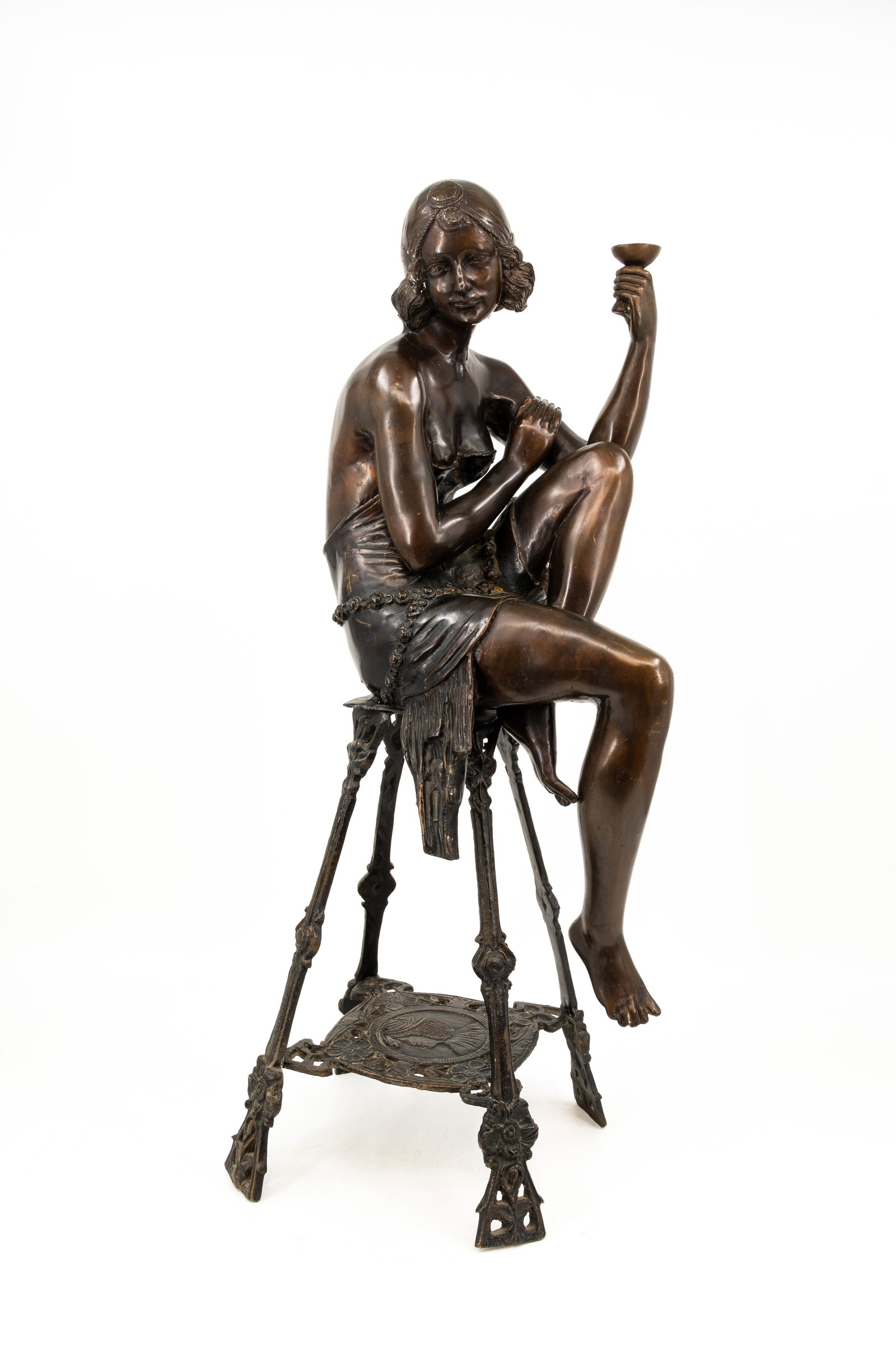 Ferdinando DE LUCA (XX) After. A 20th century large patinated bronze sculpture (1 of 9)