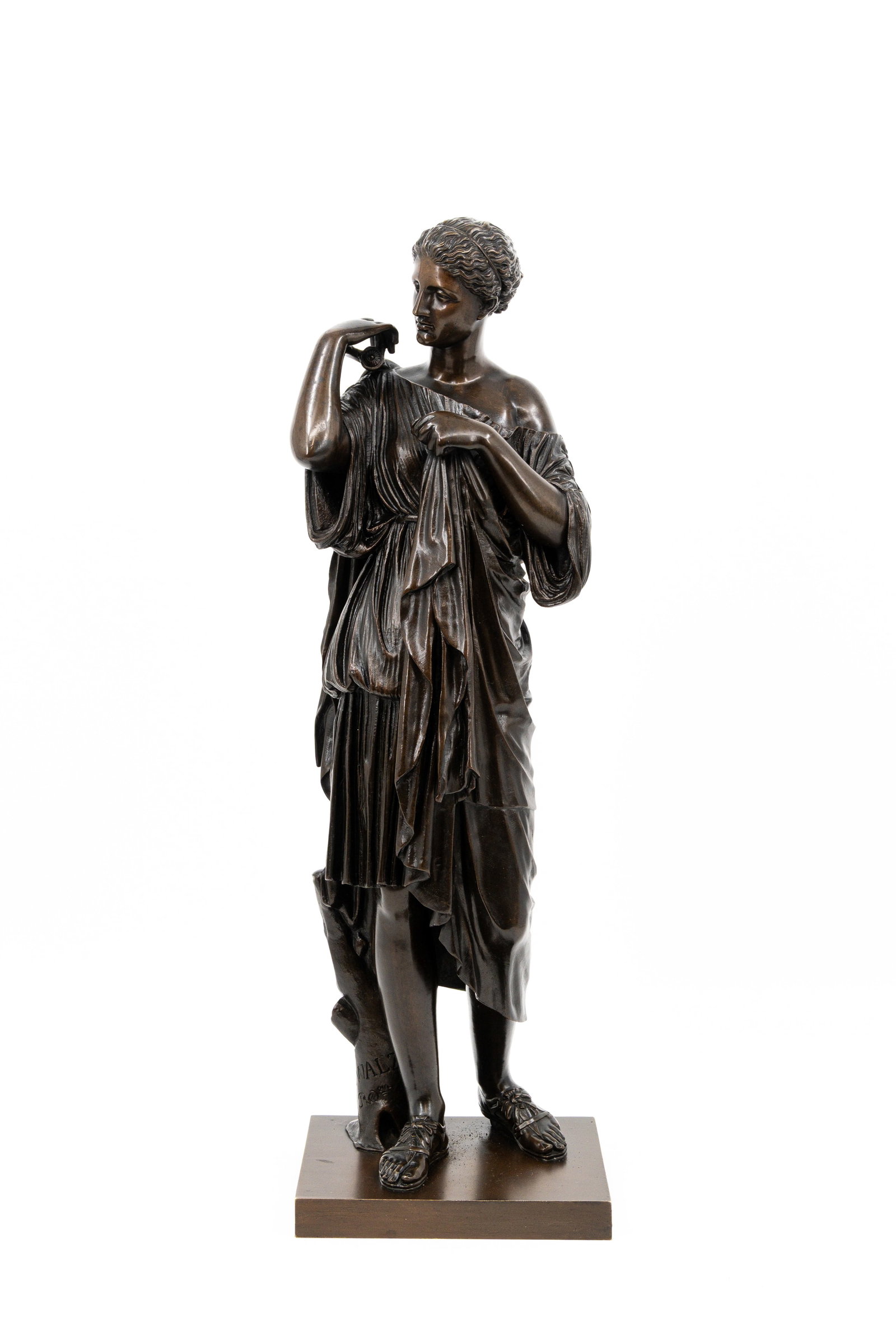 Ron Liod SAUVAGE, after. An antique patinated bronze figural sculpture (1 of 10)