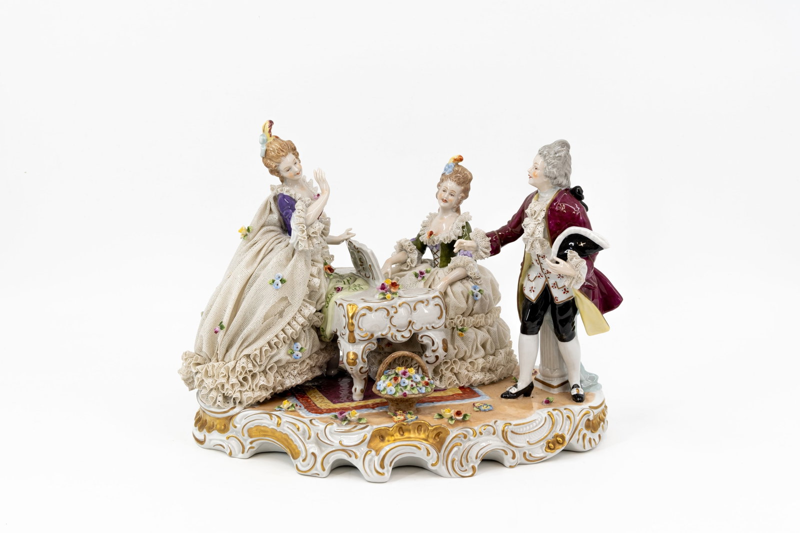 A German Unterweissbach rococo style figural porcelain group (1 of 10)
