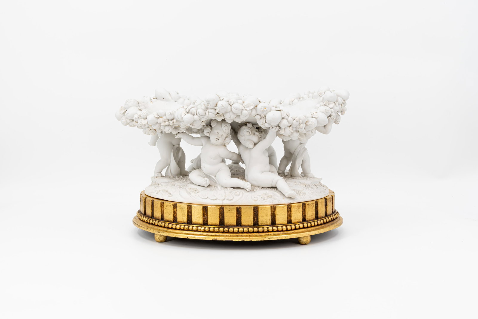 A large antique Rococo-style figural biscuit centerpiece group (1 of 9)