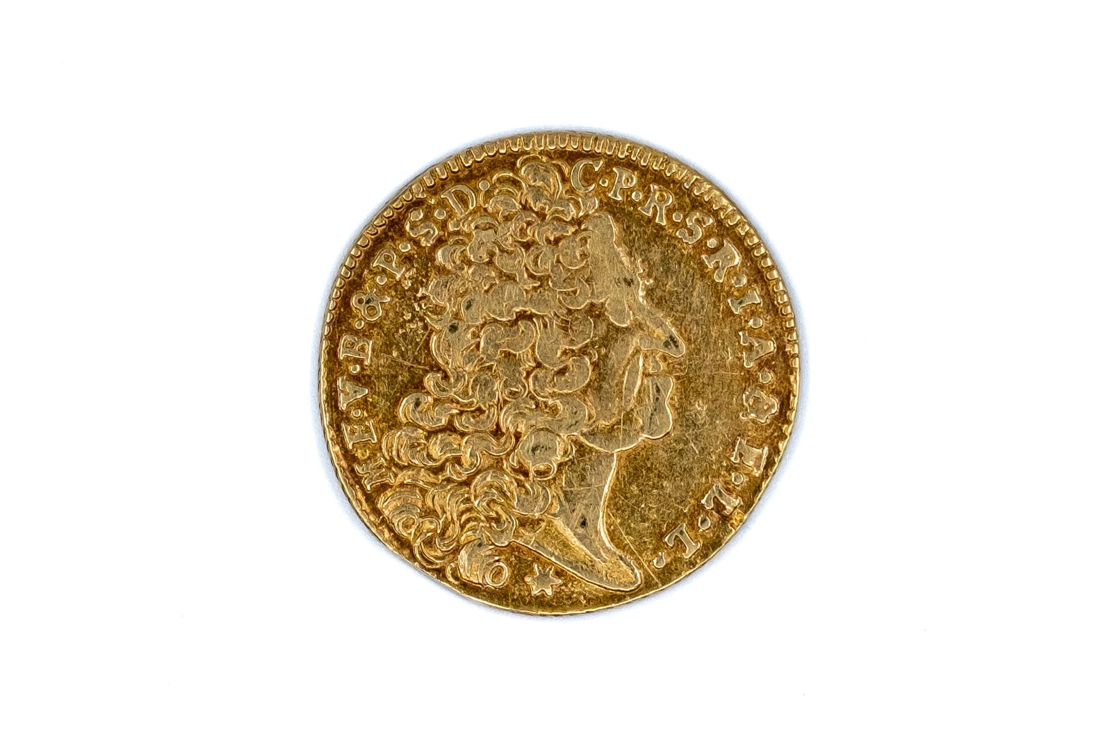 A Bavarian gold coin of Kurfürst Maximilian II Emanuel, dated 1725 (1 of 2)