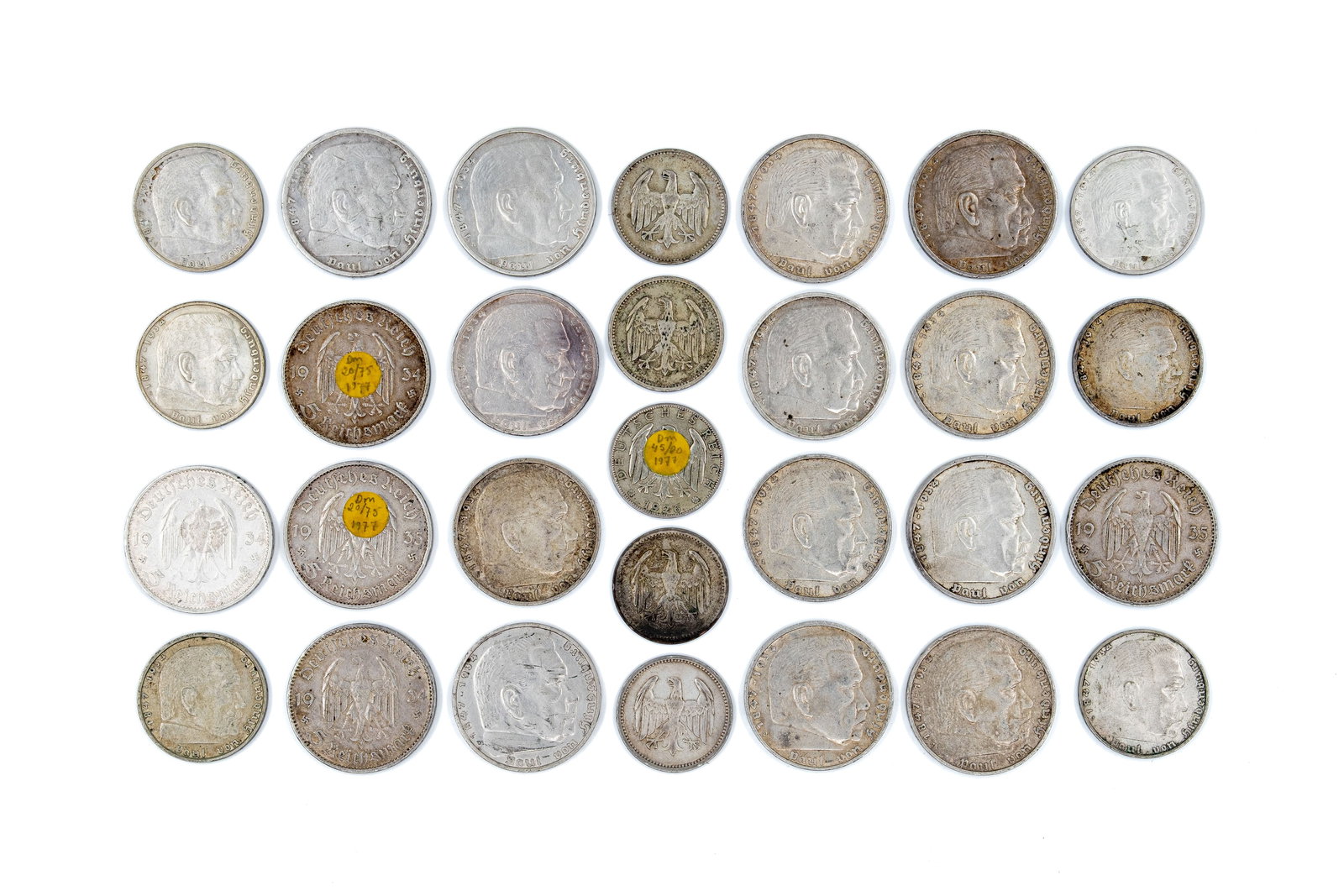 A lot of 29 German silver coins (1 of 2)