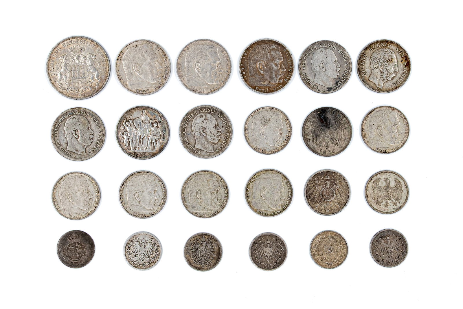 A lot of 24 German coins, 19th-20th century (1 of 2)
