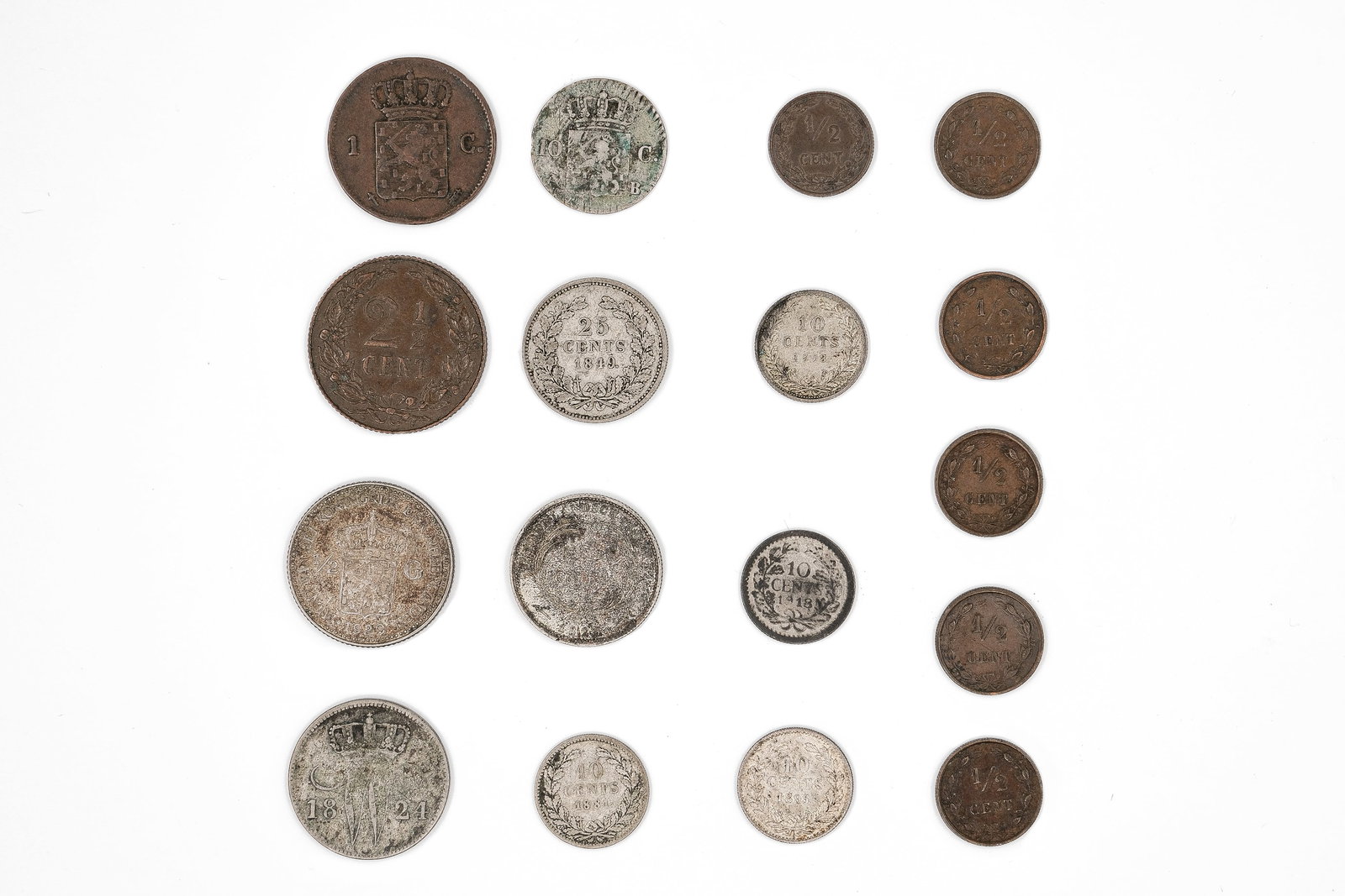 A lot of 17 assorted European coins, 19th-20th century (1 of 2)
