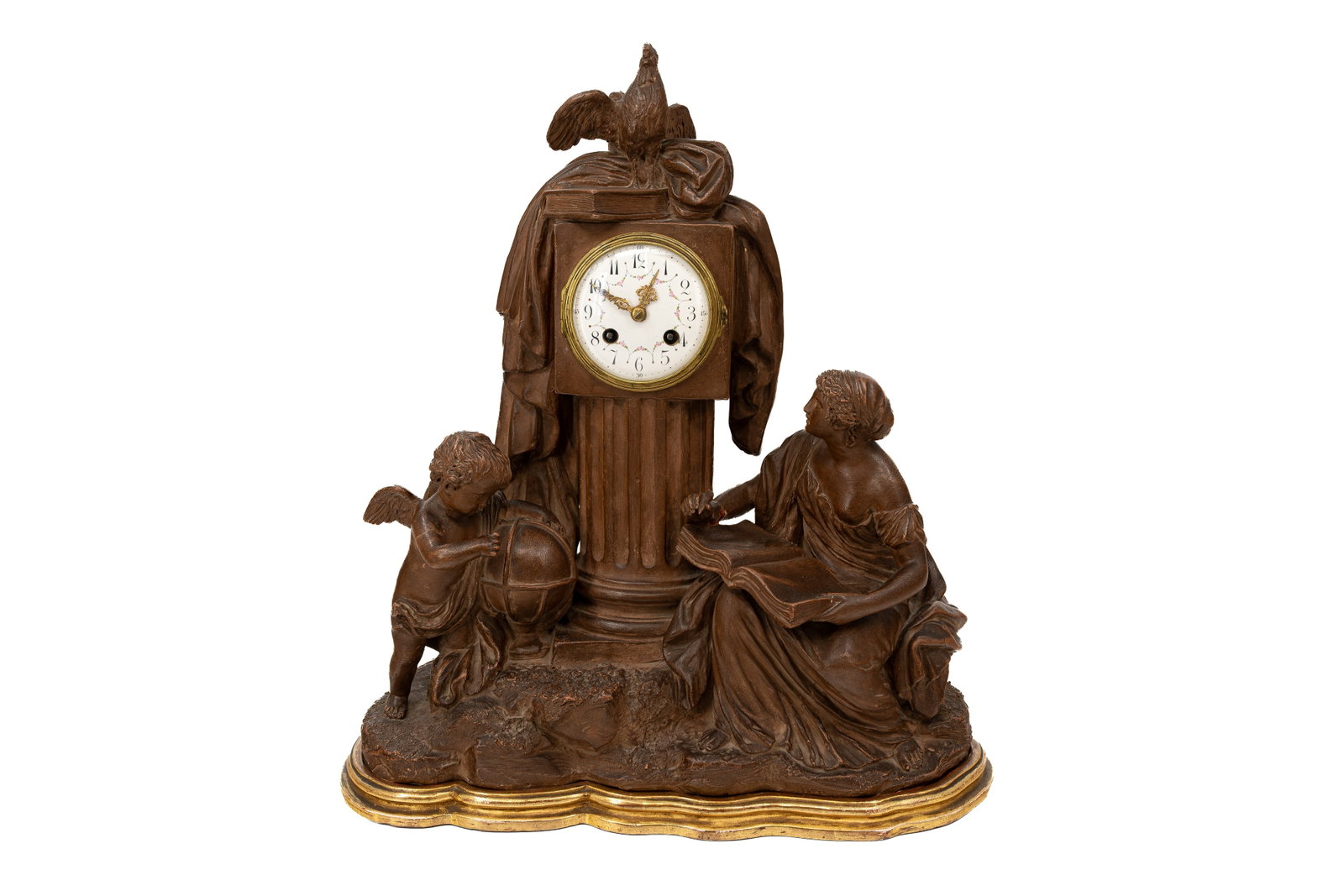 Simon Louis BOIZOT (1743-1809) A French antique figural terracotta mantel clock (1 of 15)