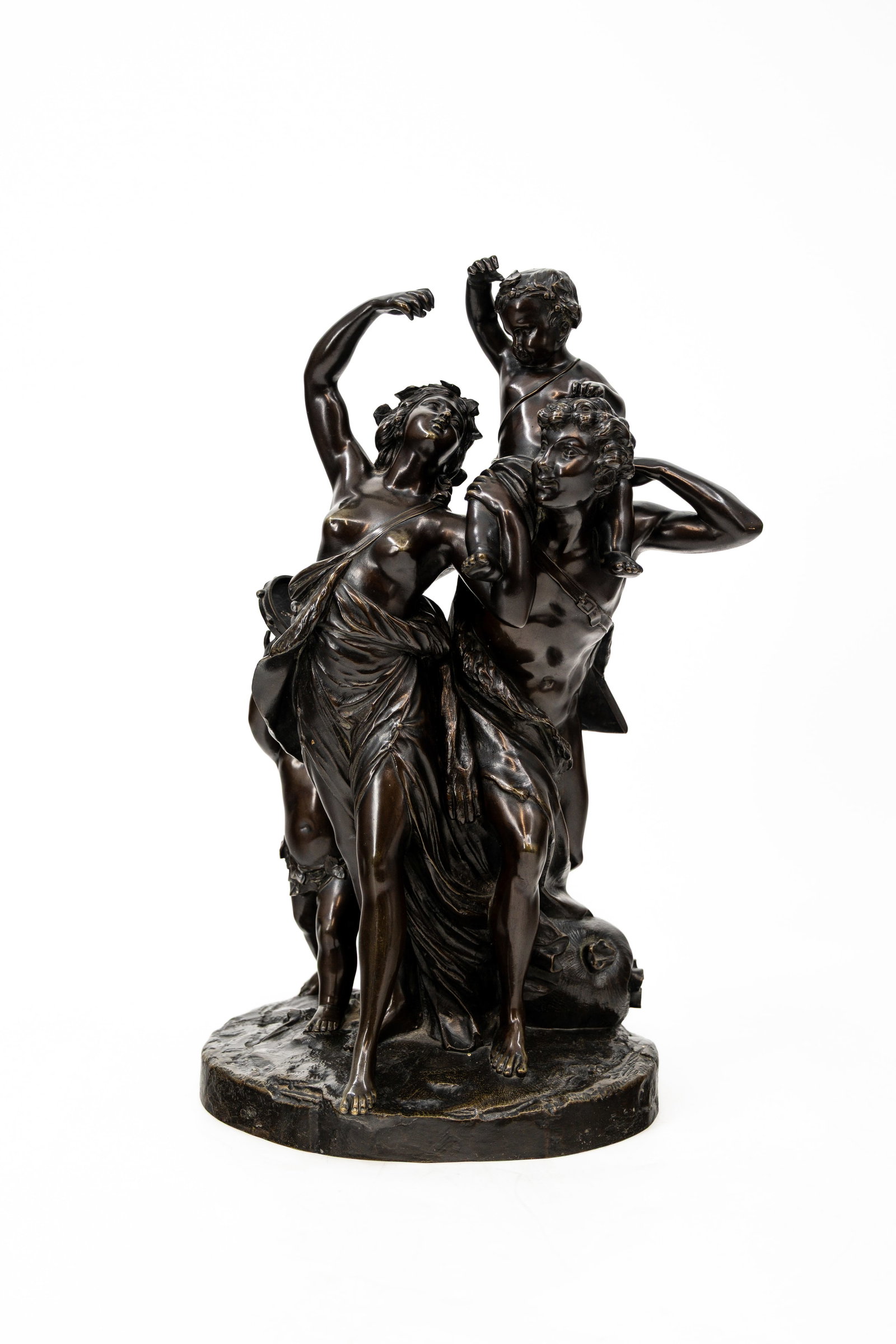 Claude Michel CLODION (1738-1814) After. "The Family". An antique patinated bronze sculpture (1 of 8)