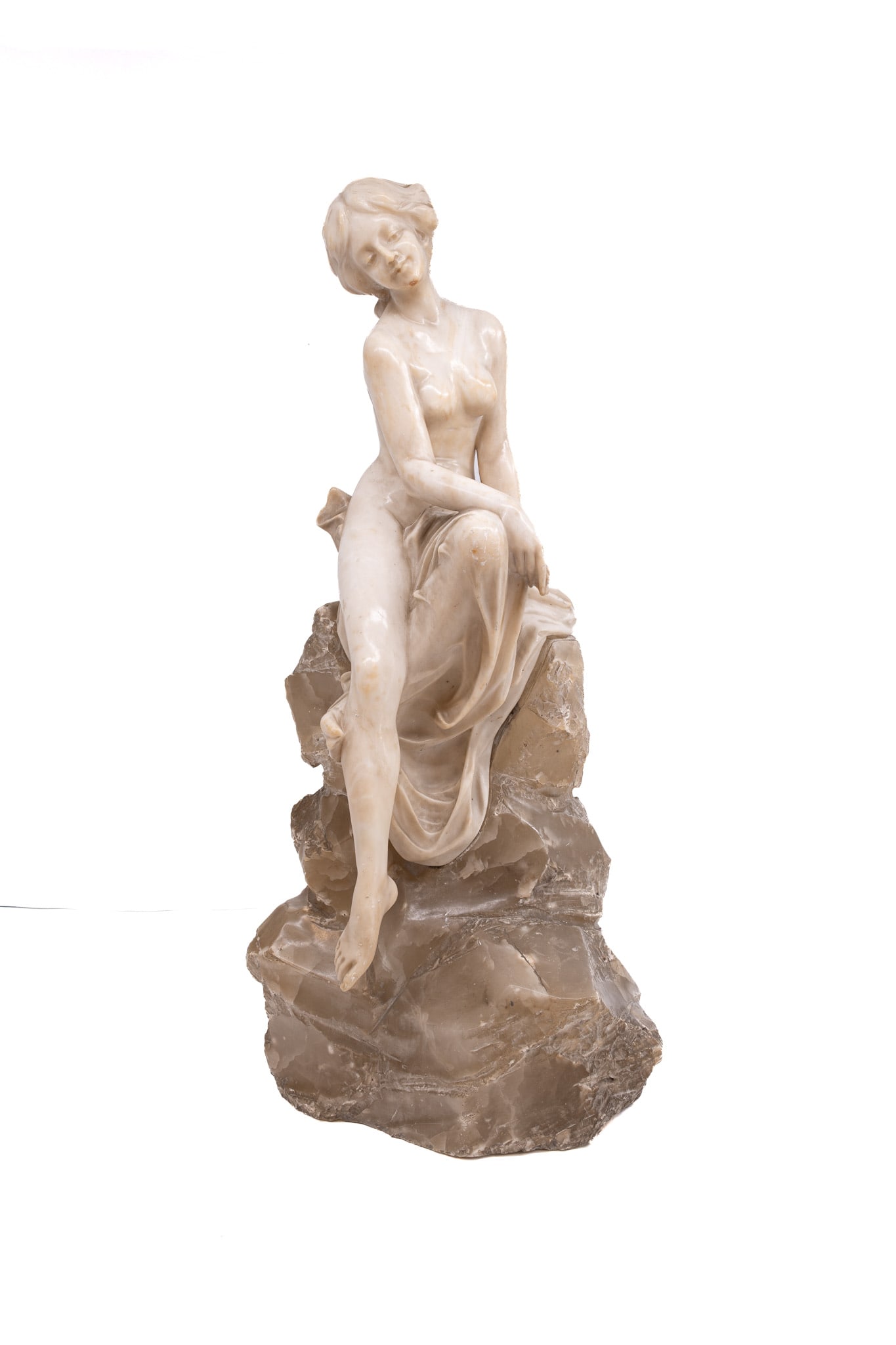 Edouard DROUOT (1859-1945) A French and antique imposing carved alabaster sculpture (1 of 11)
